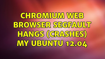 Chromium web browser segfault hangs (crashes) my ubuntu 12.04