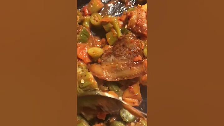 Smoked jowl and okra and tomatoes