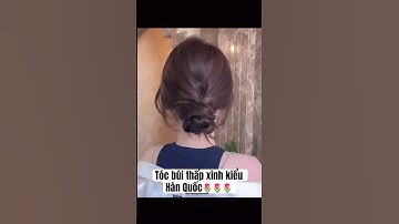 Cách búi tóc thấp xinh kiểu Hàn Quốc🌷 #hairstyle #tiplamdep #tocxinh #tocdepmoingay #hairstyle