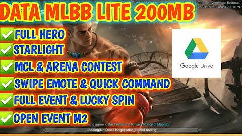 PATCH PAQUITO / DATA MLBB LITE 200MB / OPEN STARLIGHT, MCL & M2 / RASA ORIGINAL / FIX LAG MLBB 2021
