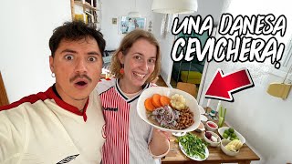 Mi esposa DANESA prepara un CEVICHE PERUANO Y ME VUELVO LOCO! 🇵🇪🇩🇰