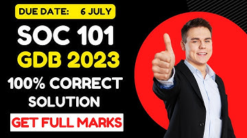 SOC 101 CORRECT GDB SOLUTION 2023 || SOC101 GDB  || SOC 101 GDB || SOC101 GDB BY VU LEARNING ZONE"
