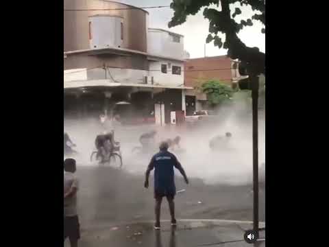 Terrible cada en llegada de la tradicional Doble Bragado producto de la lluvia