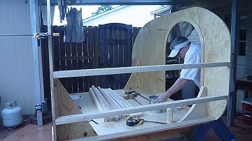 Teardrop camper build a 5 X 8 install roof spars video no. 27