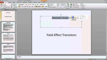 1 .9 The Mini Toolbar - MS PowerPoint (Urdu) - MS Office 2010 Tutorials