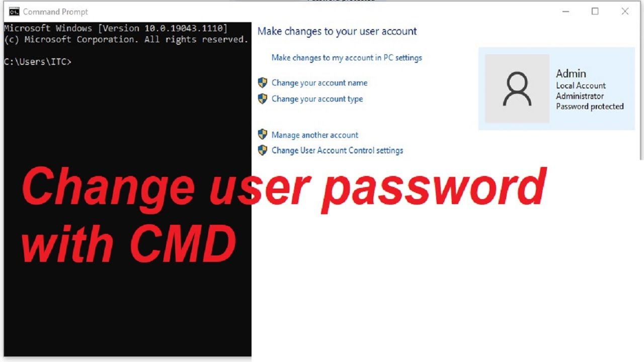 Reset User Password Windows 10 Windows 7 Via Command Prompt CMD 