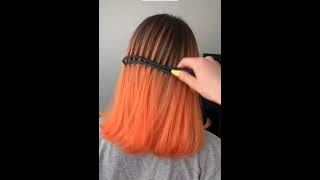 صبغة الشعر البرتقالي القصير  short orange hair dye