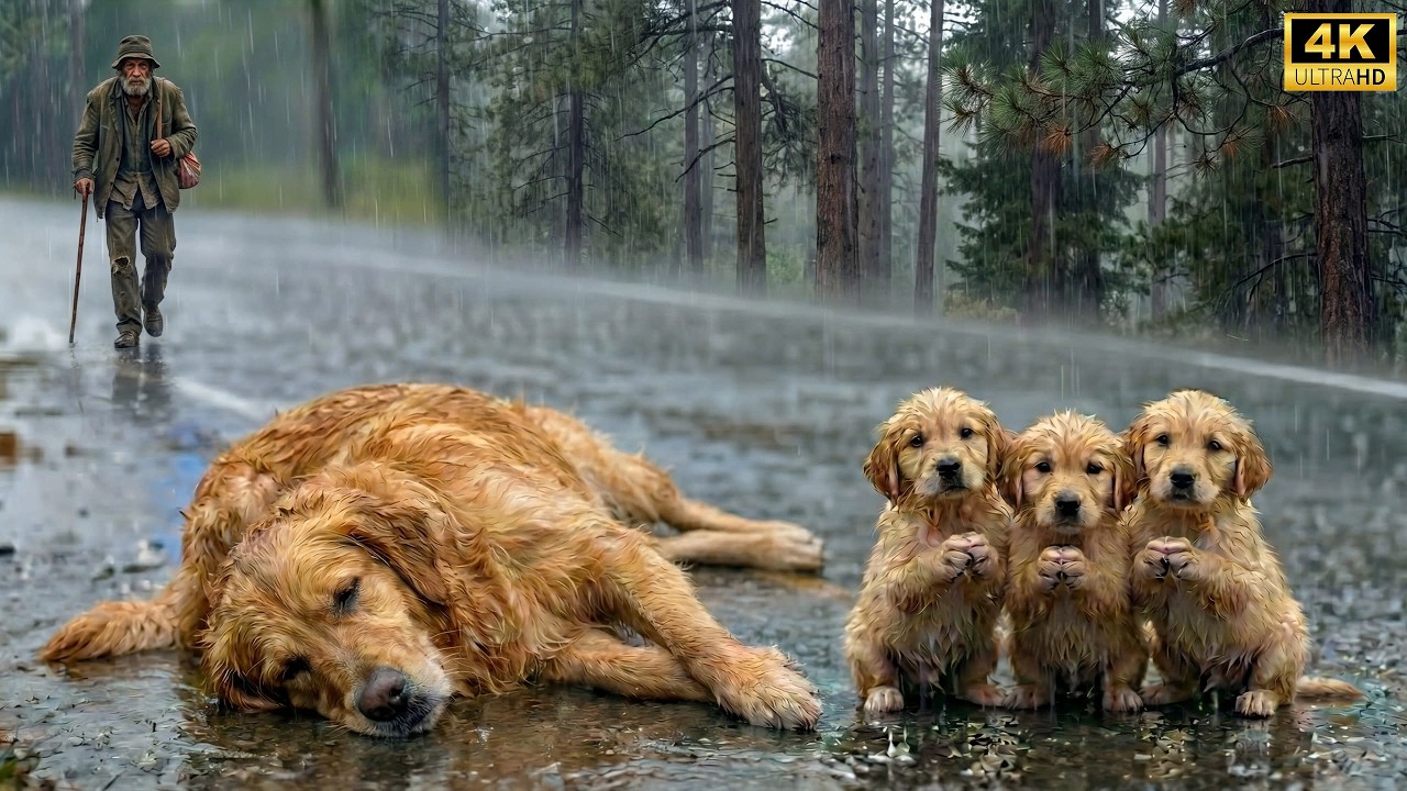 A mother dog and her puppies were abandoned on the street — It will ...