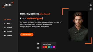 Complete Responsive Personal Portfolio Website Design using HTML CSS and JavaScript