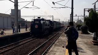 蒸氣火車國王！6640次，DT668蒸氣火車專列， 新營進站。
