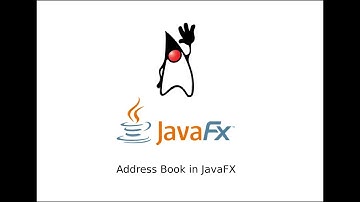 Address Book in JavaFX