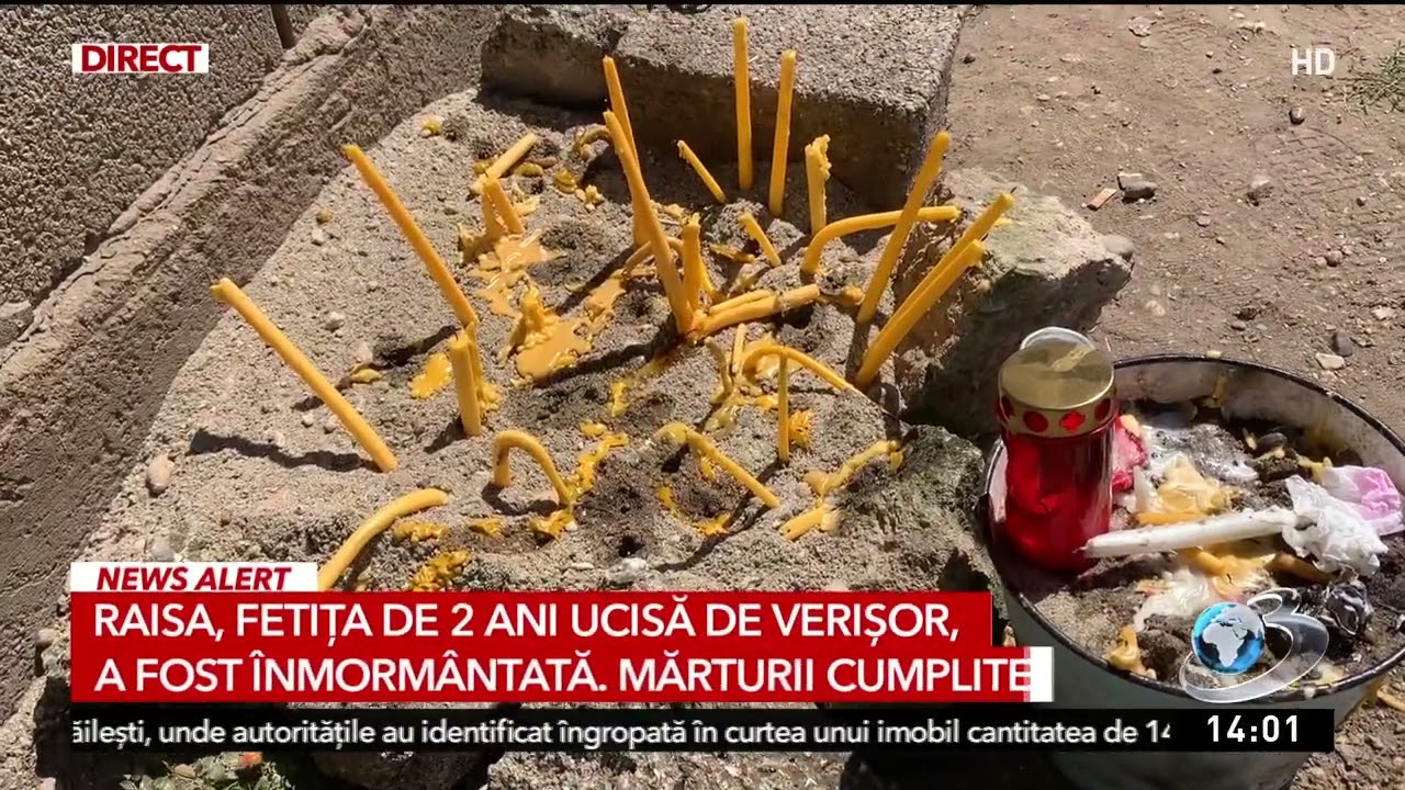 Lacrimi şi durere pentru Raisa, fetiţa de 2 ani ucisă de văr. A fost înmormântată de Ziua Copilului