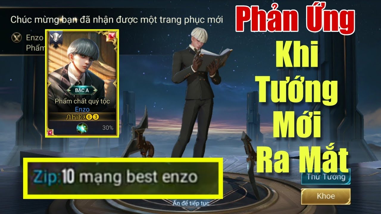 Tướng mới Enzo: Liên Quân Mobile vừa tung ra tướng mới Enzo. Với ngoại hình vừa tinh nghịch vừa uy lực, Enzo chắc chắn sẽ làm mưa làm gió trong cộng đồng game thủ. Hãy xem qua bộ ảnh tướng mới Enzo và chuẩn bị cho sự xuất hiện đầy bất ngờ của tướng trong những trận đấu sắp tới.