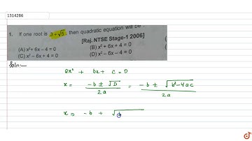 If one root is `3+sqrt5`, then quadratic equation will be :