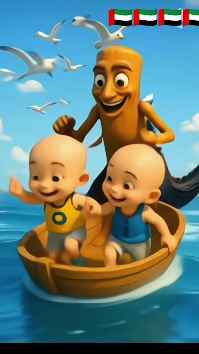 gawat Upin. Ipin dan Tutung saur di kejar godzilaa