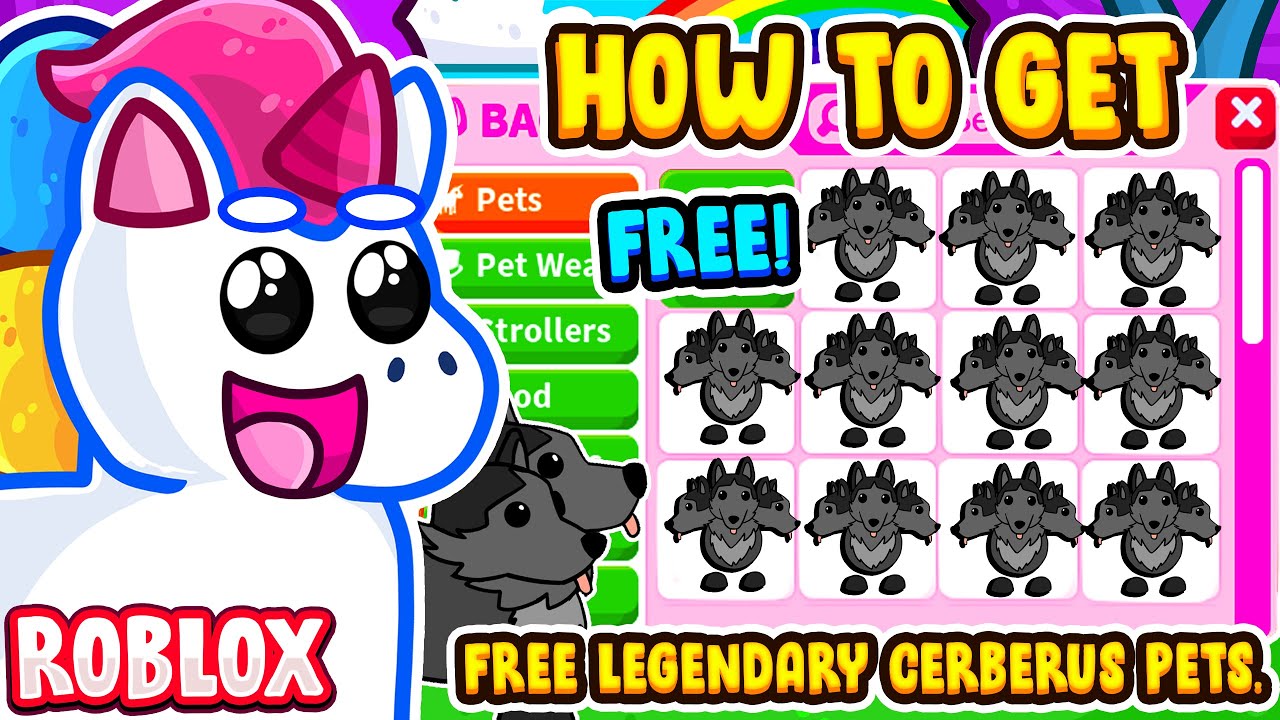 How To Get A Free Legendary Cerberus Pet In Adopt Me Roblox Adopt Me Halloween Update Youtube - roblox cerberus free