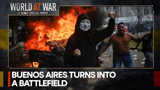 Argentina: Violent clashes between riot police & protesters | World At War