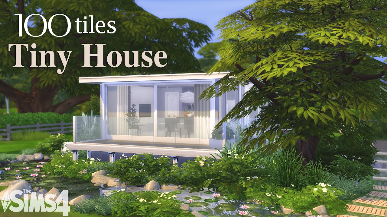 Tiny House 🏡 100 Tiles | Stop Motion build | The Sims 4 | NO CC - YouTube