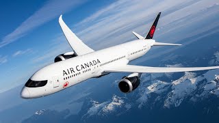 Air Canada Boeing 787 dreamliner at high altitude 