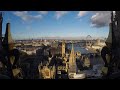 Rain storm passing over London with rainbow, viewed from the Victoria Tower