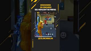 Vencedores do Concurso! #FreeFire8 #FreeFireBrasil #FreeFire #MetaFF #GameplayFrifas