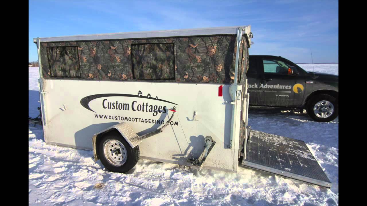 how does it maneuver a Custom Cottage Ice Shack - YouTube