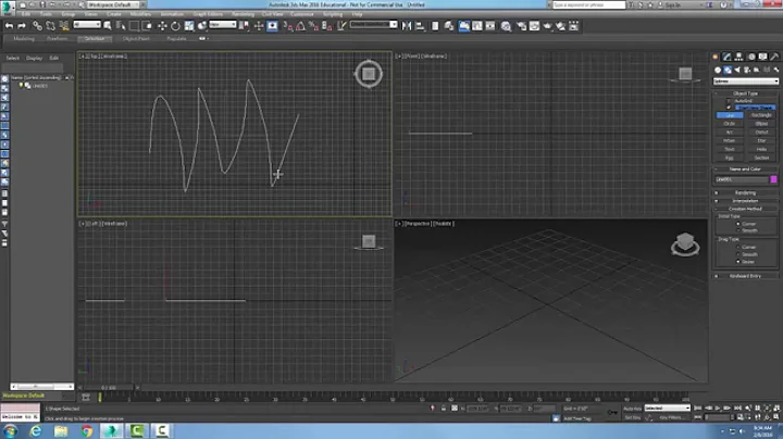 3ds Max  05-02 Creating a Line Spline