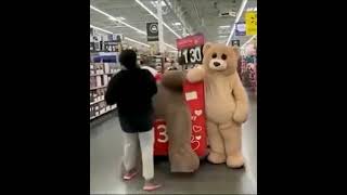Woman fights a giant teddy bear (VERY SCARY) ((NOT CLICKBAIT))