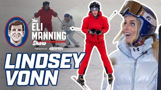 Lindsey Vonn TORCHES Eli Manning in Downhill Ski Race | The Eli Manning Show