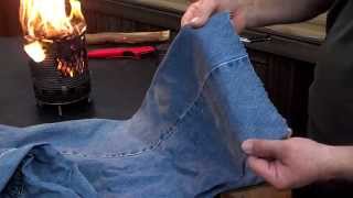 Making 200 Pieces Of Denim Char Cloth