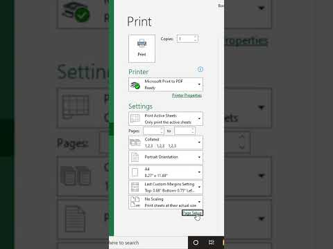 باسهل طريقة طباعة شيت الاكسل فى منتصف الصفحة