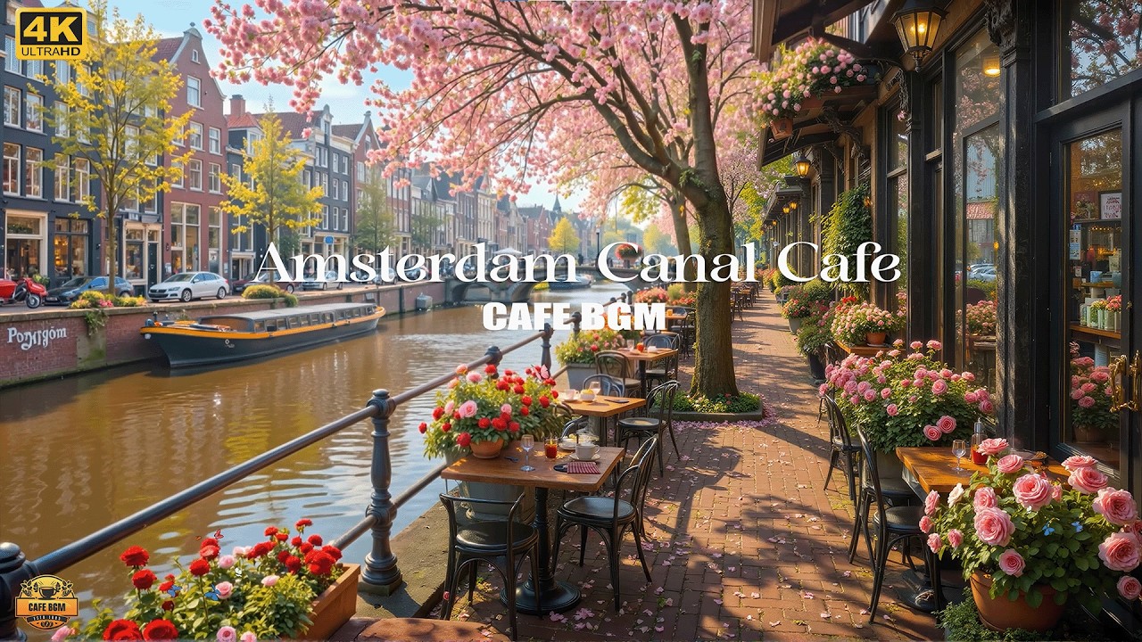 Café Morning Jazz at Canalside ☕ Elegant Amsterdam Cafe & Sweet Jazz Music to Start Your Day