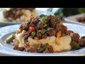BUDGET Hamburger Stew Over Mashed