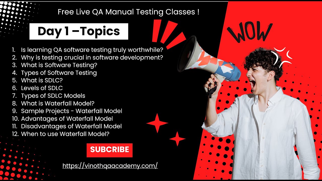 Day 1 : Software Testing | Types of Software Testing | Types of SDLC ...