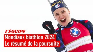 Mondiaux biathlon 2024 - Julia Simon championne du monde de la poursuite, Braisaz-Bouchet en bronze