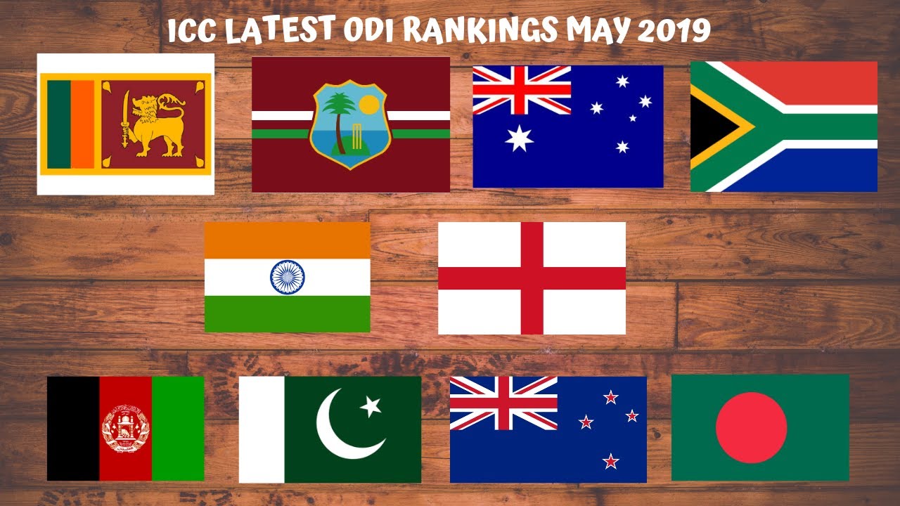 ICC Rankings 2019 Latest - ICC Top 10 Teams ODI Rankings May 2019 - YouTube