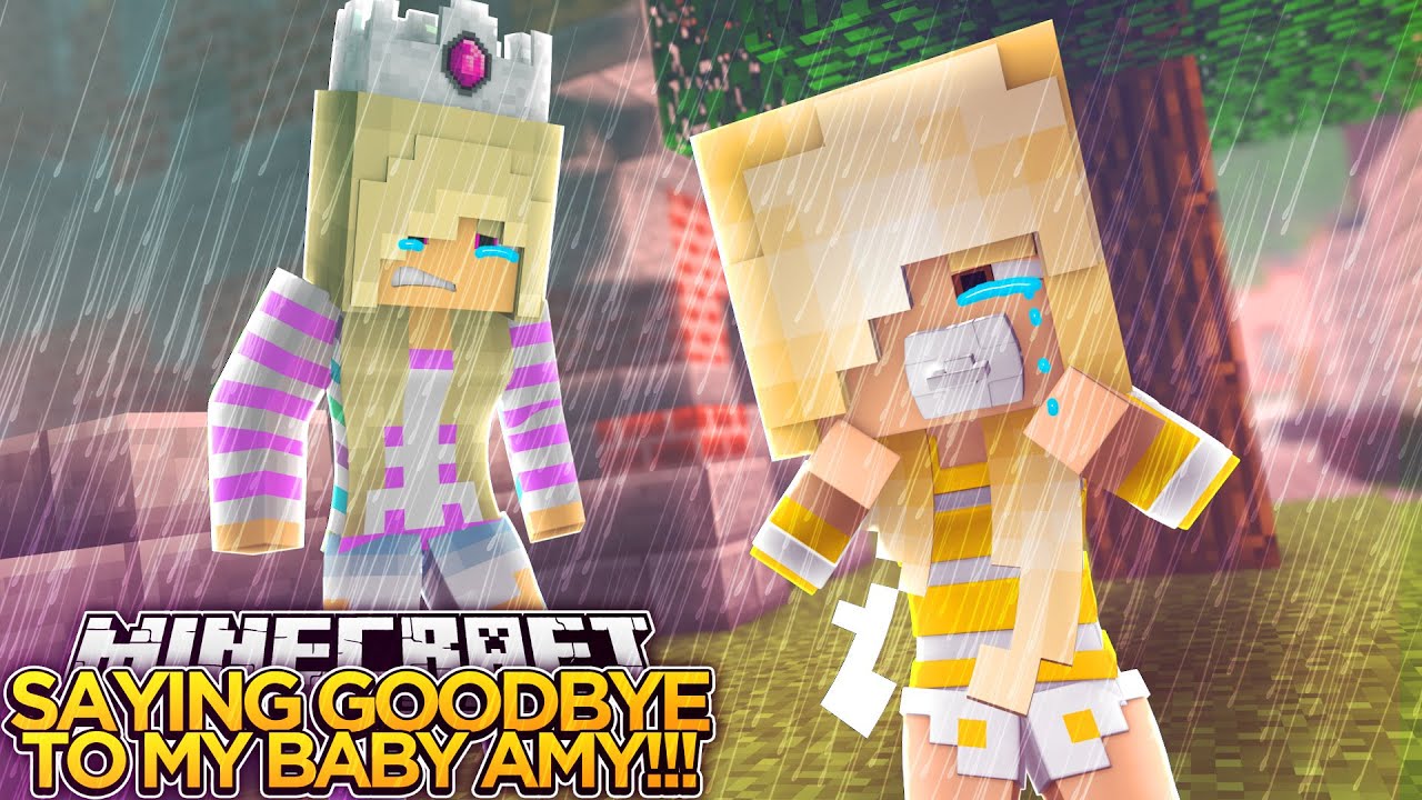 SAYING GOODBYE TO MY BABY AMY w/ LITTLE DONNY!!!- Minecraft - Baby Leah Adventures.