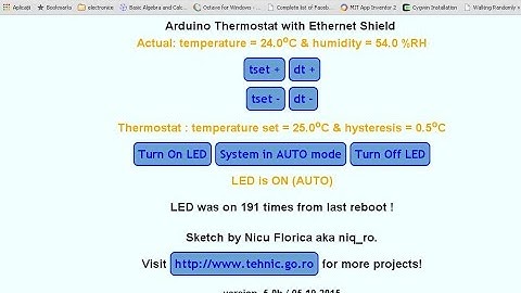 webthermostat with Arduino and W5100 shield