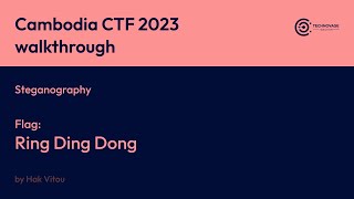 Cambodia CTF 2023 - Steganography - Ring Ding Dong