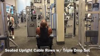 Close Grip Pulldowns  w/ Triple Drop Sets