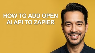 How to Add Open Ai Api to Zapier - KevinHowTo