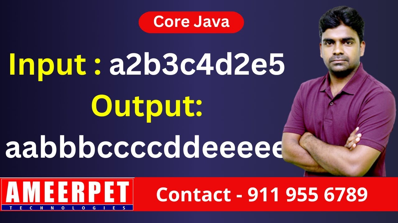 Generate Output String from Given String | By Srinivas | Ameerpet Technologies