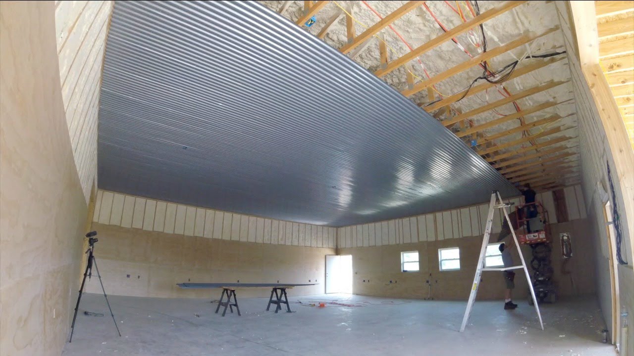 Installing Shop Walls And Ceiling