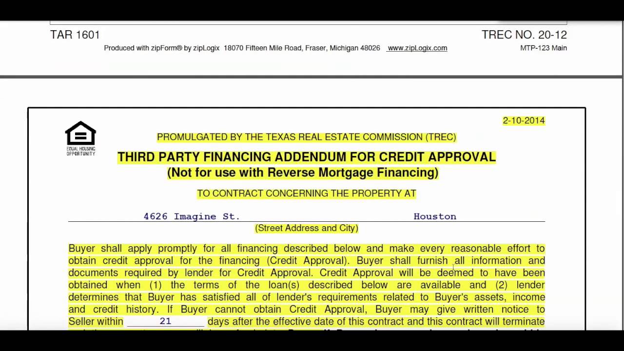 Texas Real Estate Contract Process YouTube