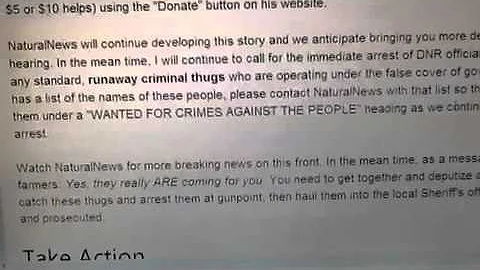 MI Farmers'fight with MI DNR Hits National News