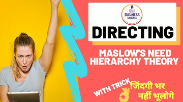 #DIRECTING 🔥3🔥 MASLOW