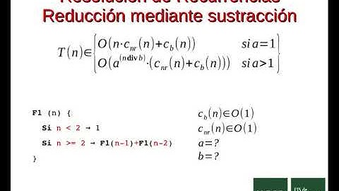 Tema 3: Análisis de algoritmos (4/4): Cálculo del coste para algoritmos recursivos.