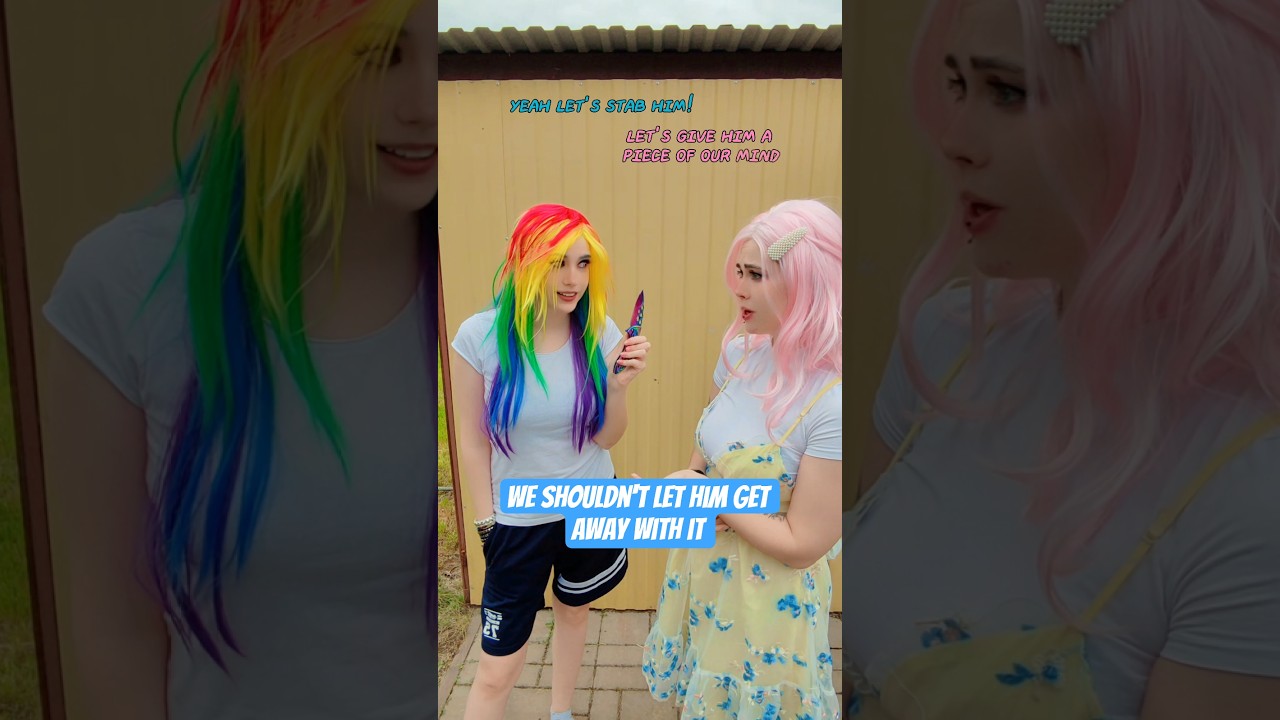 Are you thinking what I'm thinking? | Rainbow Dash & Fluttershy #cosplay #shorts #mlp