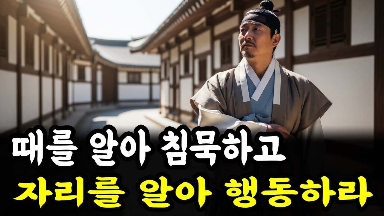 때를 알아 침묵하고, 자리를 알아 행동하라 | 인생 철학 | 고인의 가르침