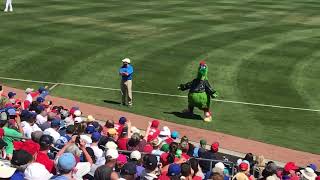 Nick gets into a “fight” with the Phillie Phanatic